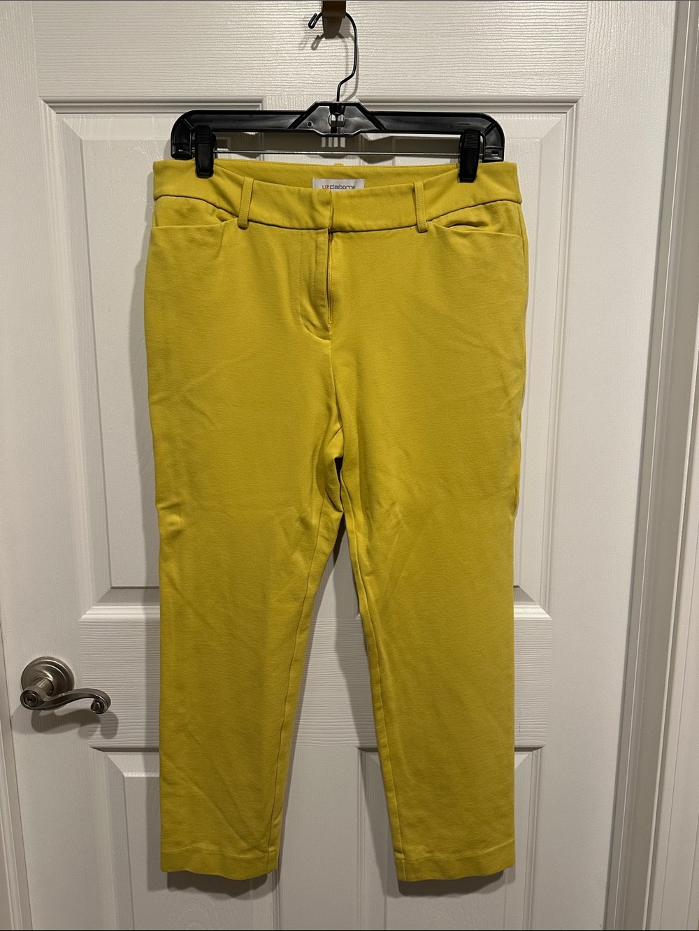 Liz Claiborne Sunny Yellow Cropped Pull-On Pants